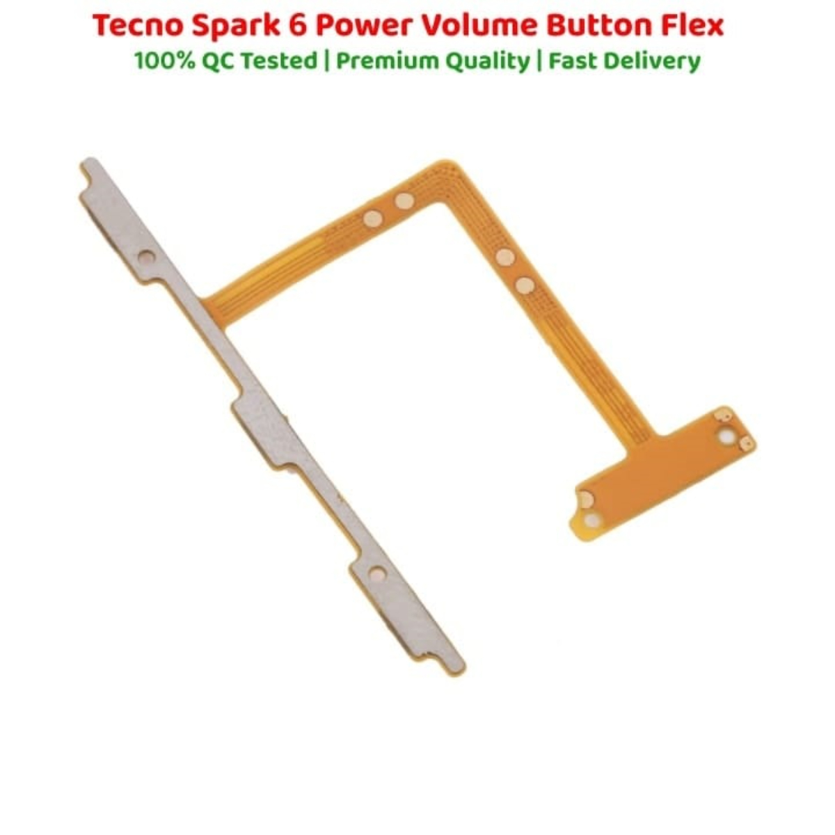 High Quality Durable Tecno Spark 6 Power Button Flex Volume - Image 2