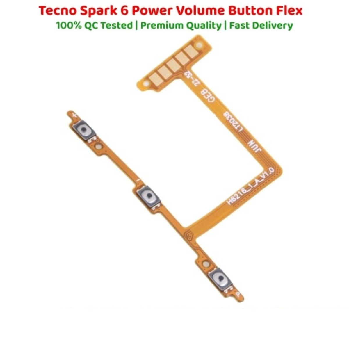 High Quality Durable Tecno Spark 6 Power Button Flex Volume - Image 3
